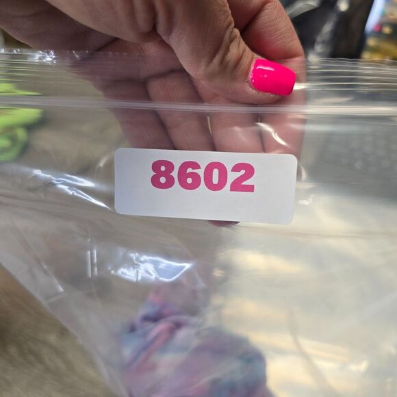 Riley James‎ Top Womens M Blue Pink Tie Dye Micromesh Ruched Rave Music Festive - Picture 11 of 11